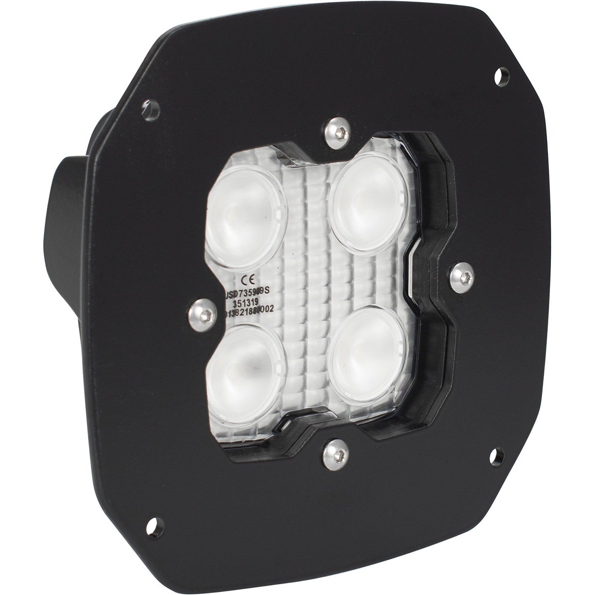 Vision X Duralux Flush Mount LED Work Light - 4 LEDs, Flood Beam, Die-Cast Aluminum, Model# 9892993